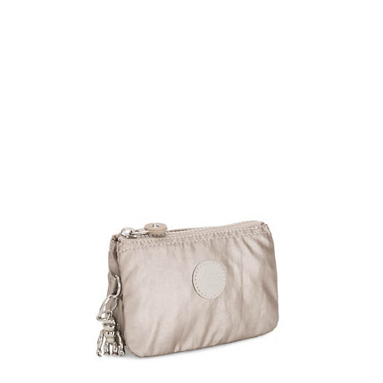 Kipling Creativity Small Metallic Pouch Taske Beige | DK 2108CT